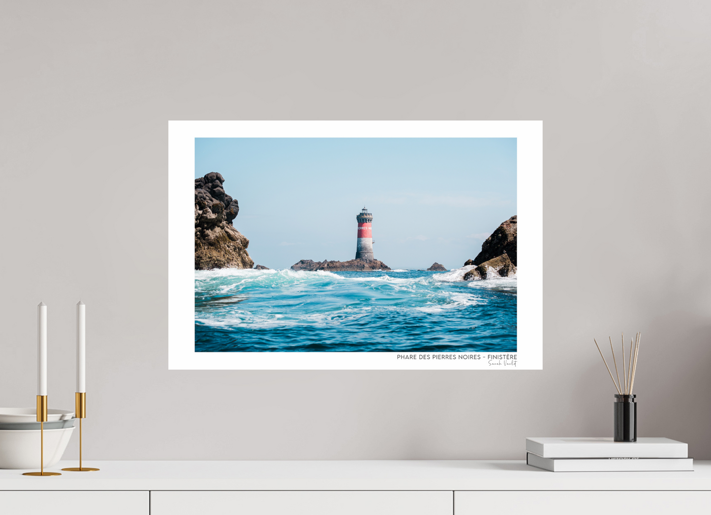 Photographie Décoration Sarah Varlet Phare des Pierres Noires Mer d'Iroise Finistère Bretagne Le Conquet
