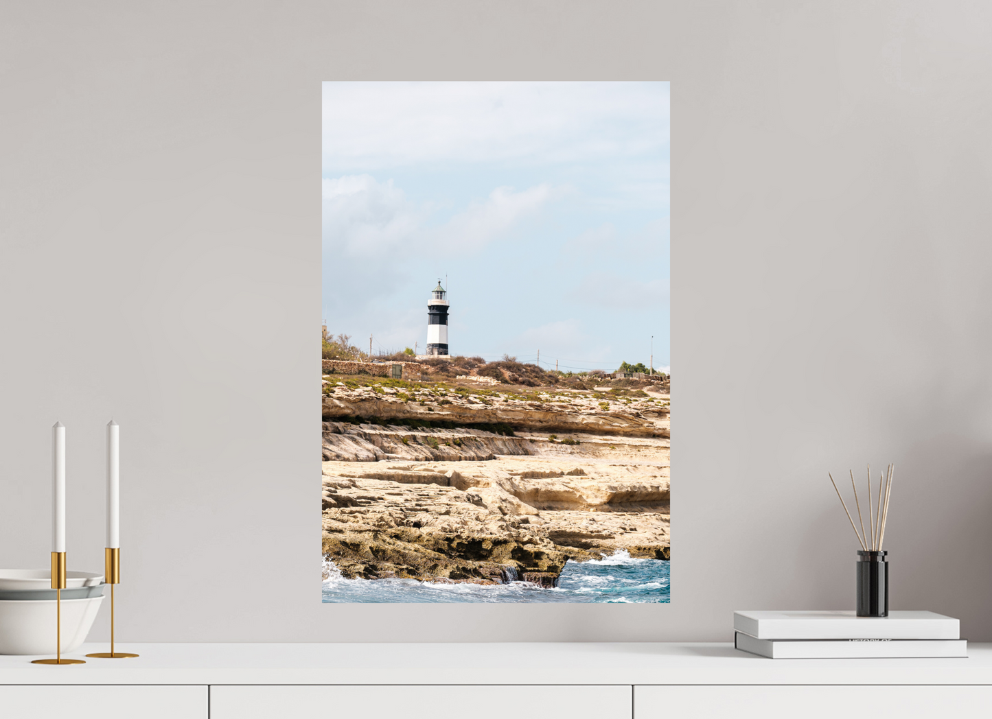 40 x 60 cm, Photo Print On Fuji Crystal DP II Phare de Marsaxlokk - Malte