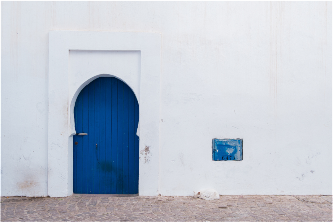 Essaouira Maroc Blanc et Bleu Photographe Sarah Varlet