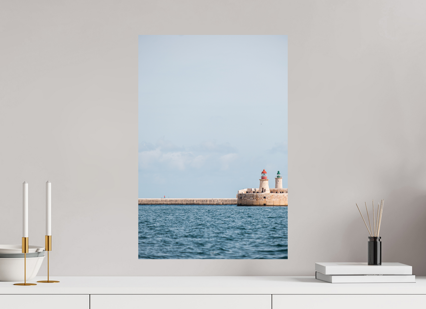 40 x 60 cm, Photo Print On Fuji Crystal DP II Grand Harbour et Phares - Malte