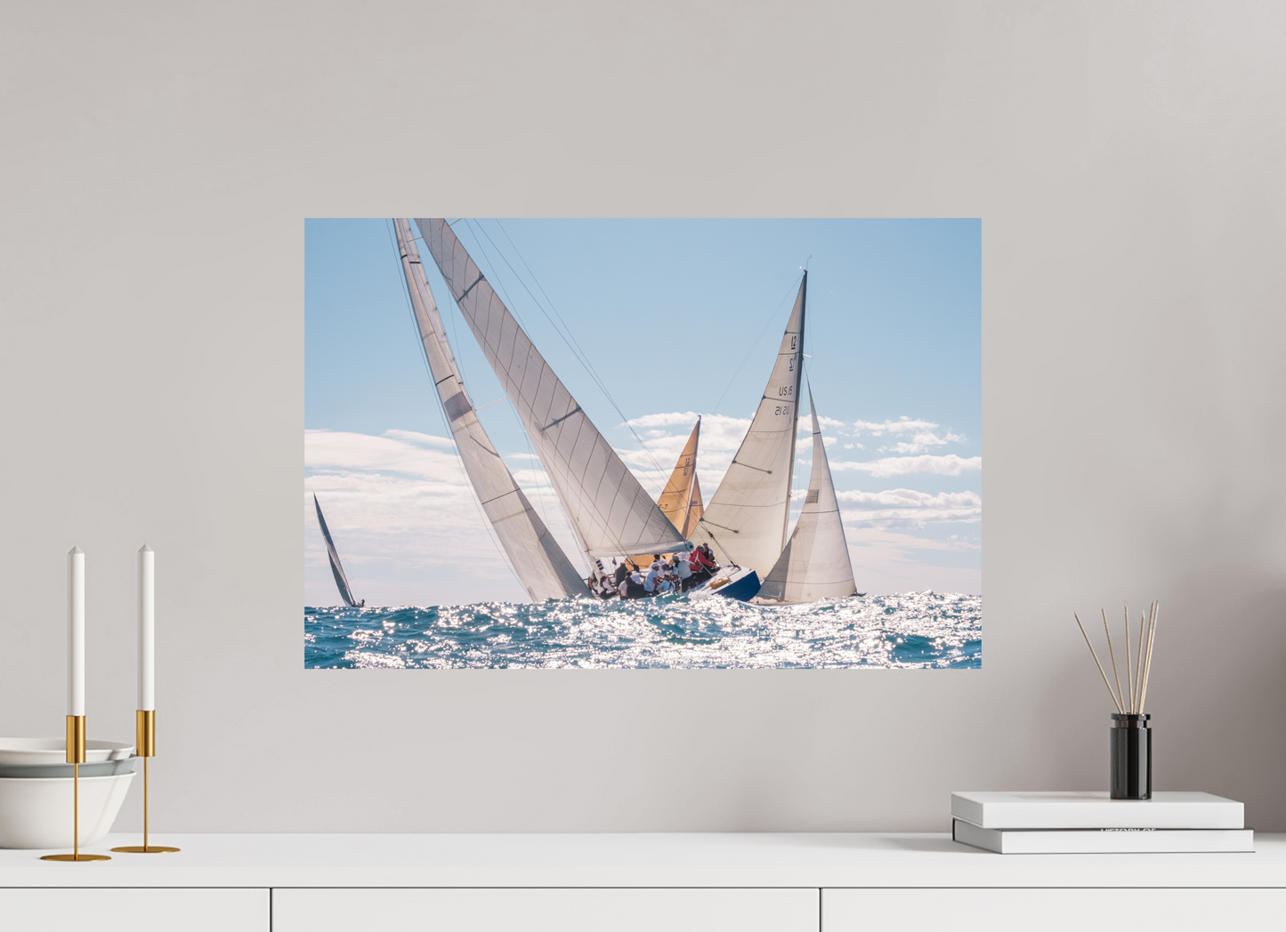 Sarah Varlet - Photo Affiche Poster - Décoration - Sailing photographie - bateau 12MJI  Régates Royales Cannes