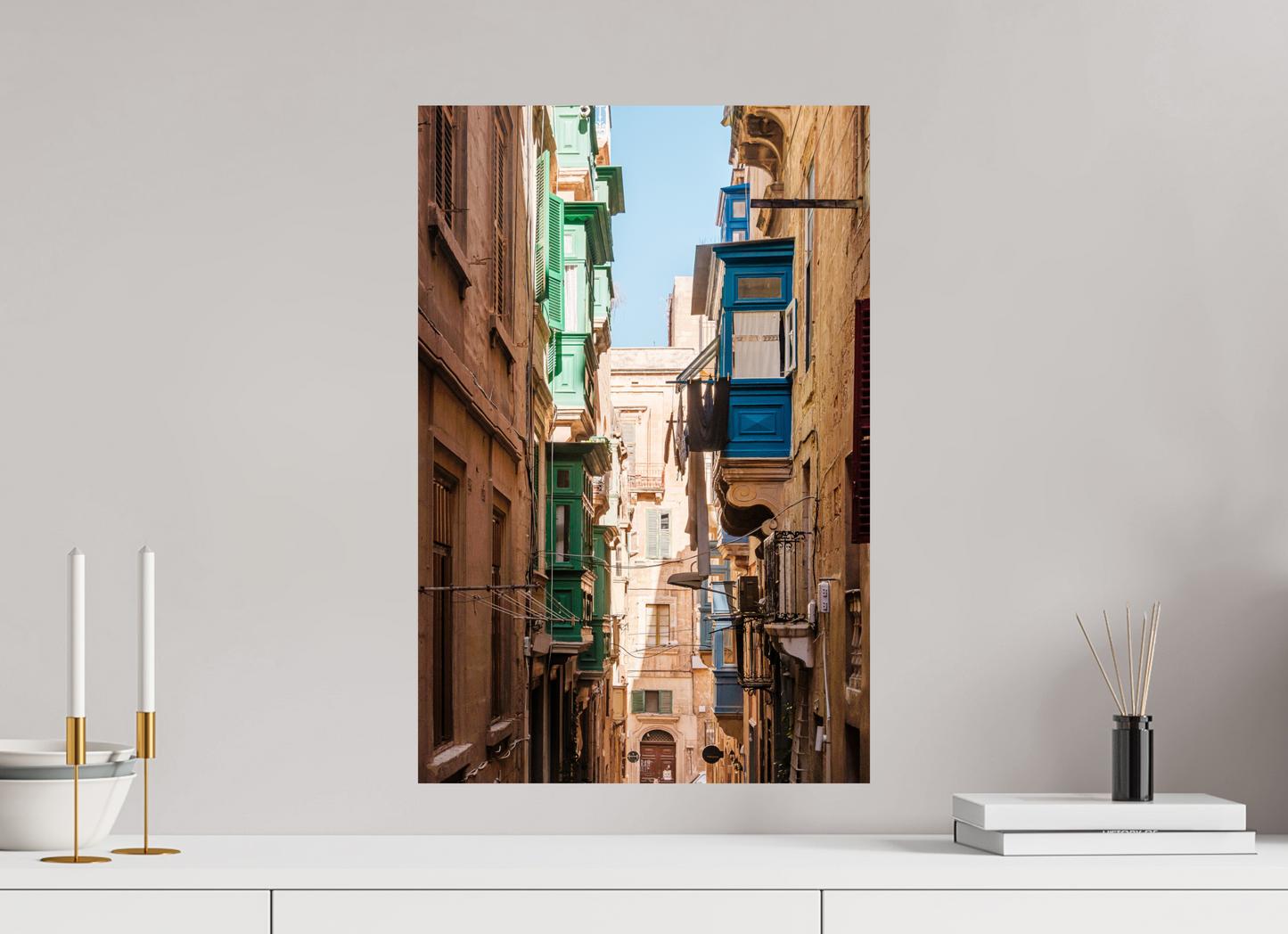40 x 60 cm, Photo Print On Fuji Crystal DP II Streets of Valletta Malta