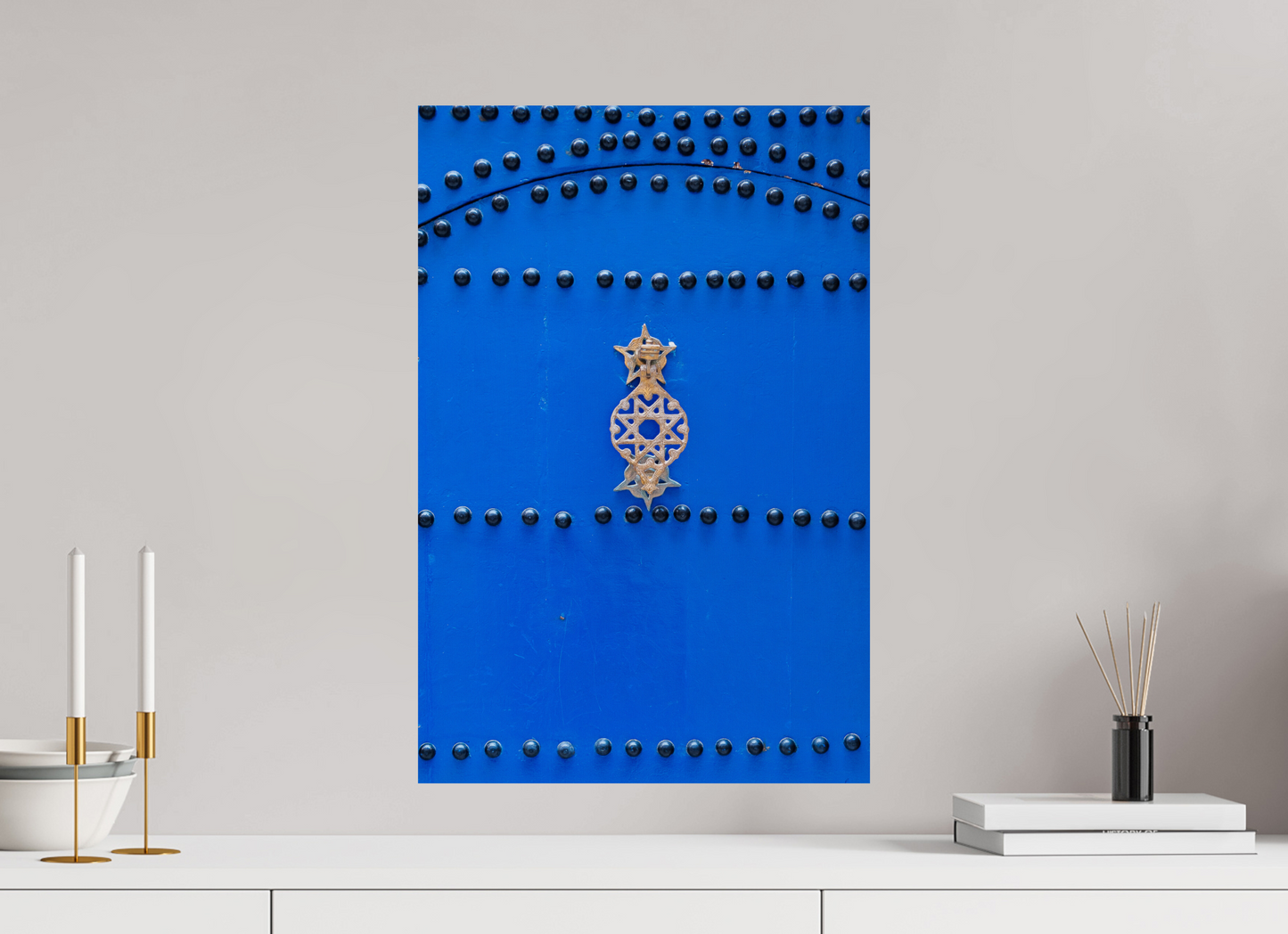 Sarah Varlet - Photo Affiche Poster - Décoration - Maroc - Voyage - porte - Essaouira Bleu