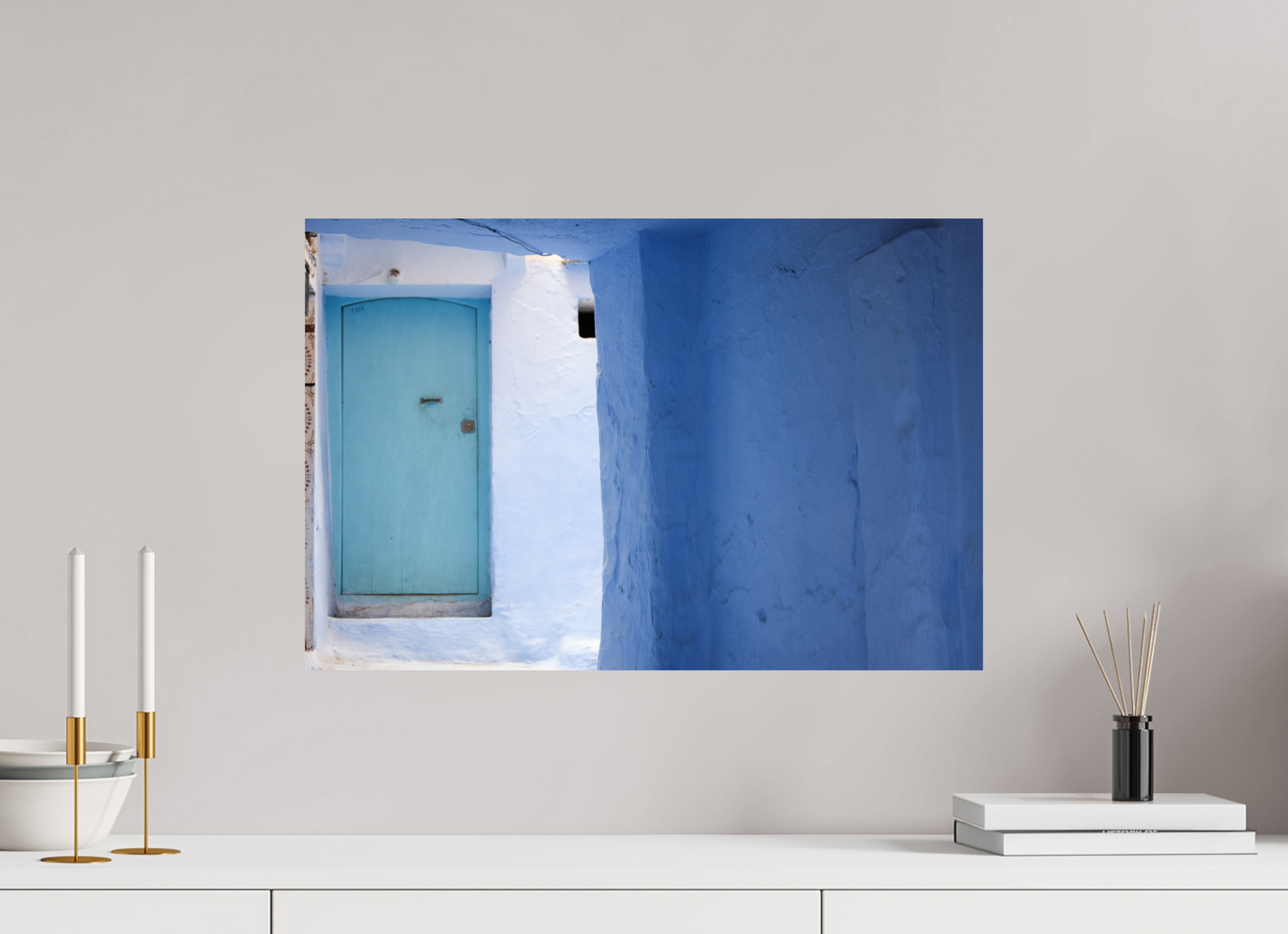 Photographie Décoration Tirage Photo Sarah VARLET Chefchouen Maroc Bleu