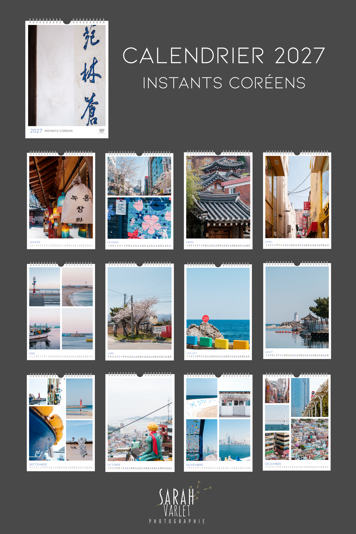 Calendrier photos 2027 - Corée : Instants Coréens