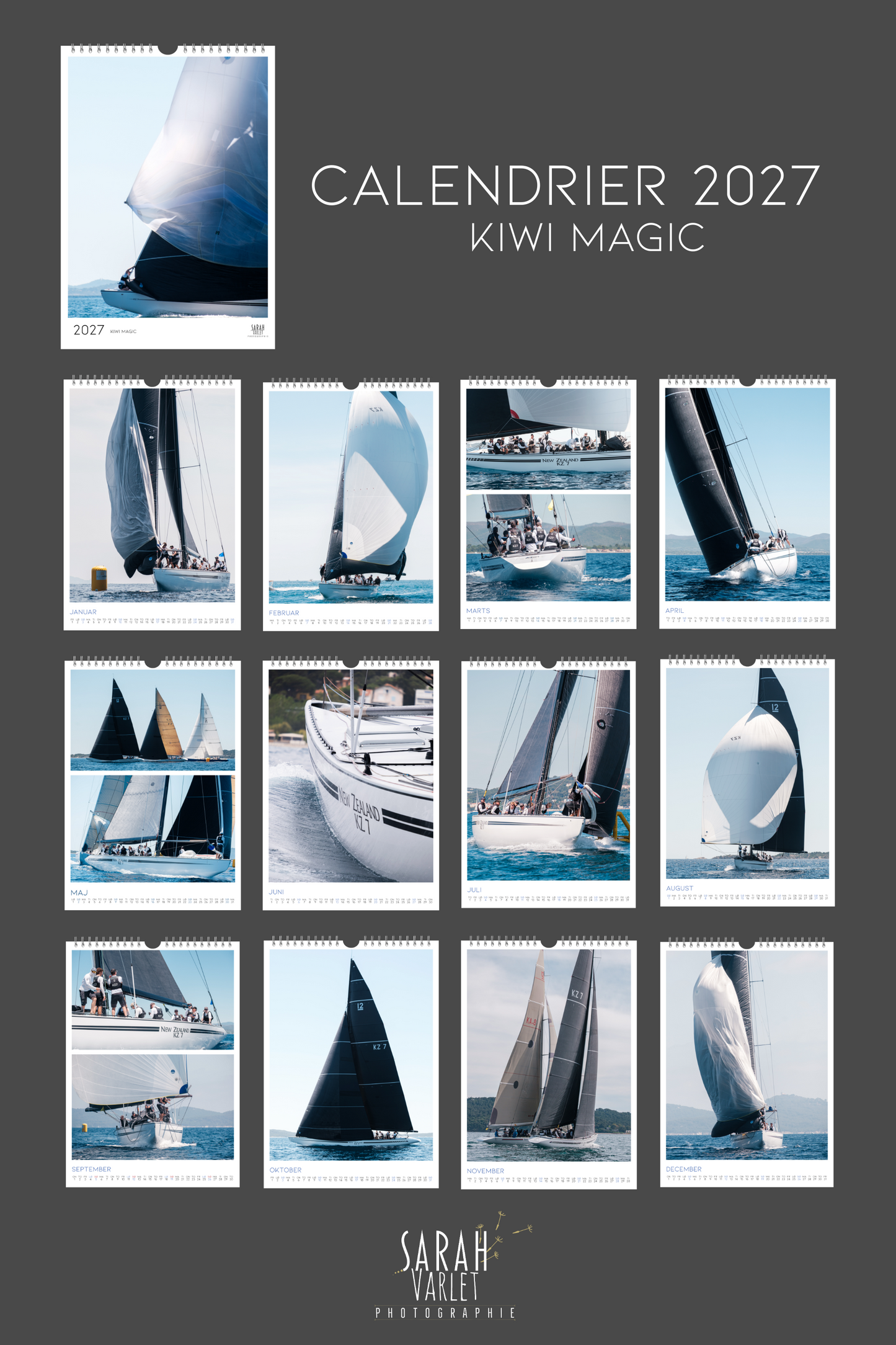 Calendrier 2027 - KIWI MAGIC KZ-7