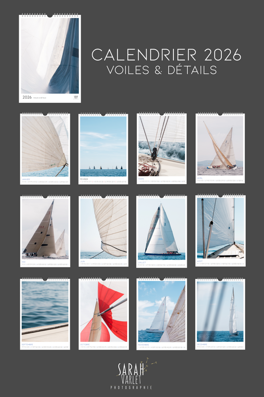 Calendrier 2026 Voiles Régates photographe Sarah Varlet
