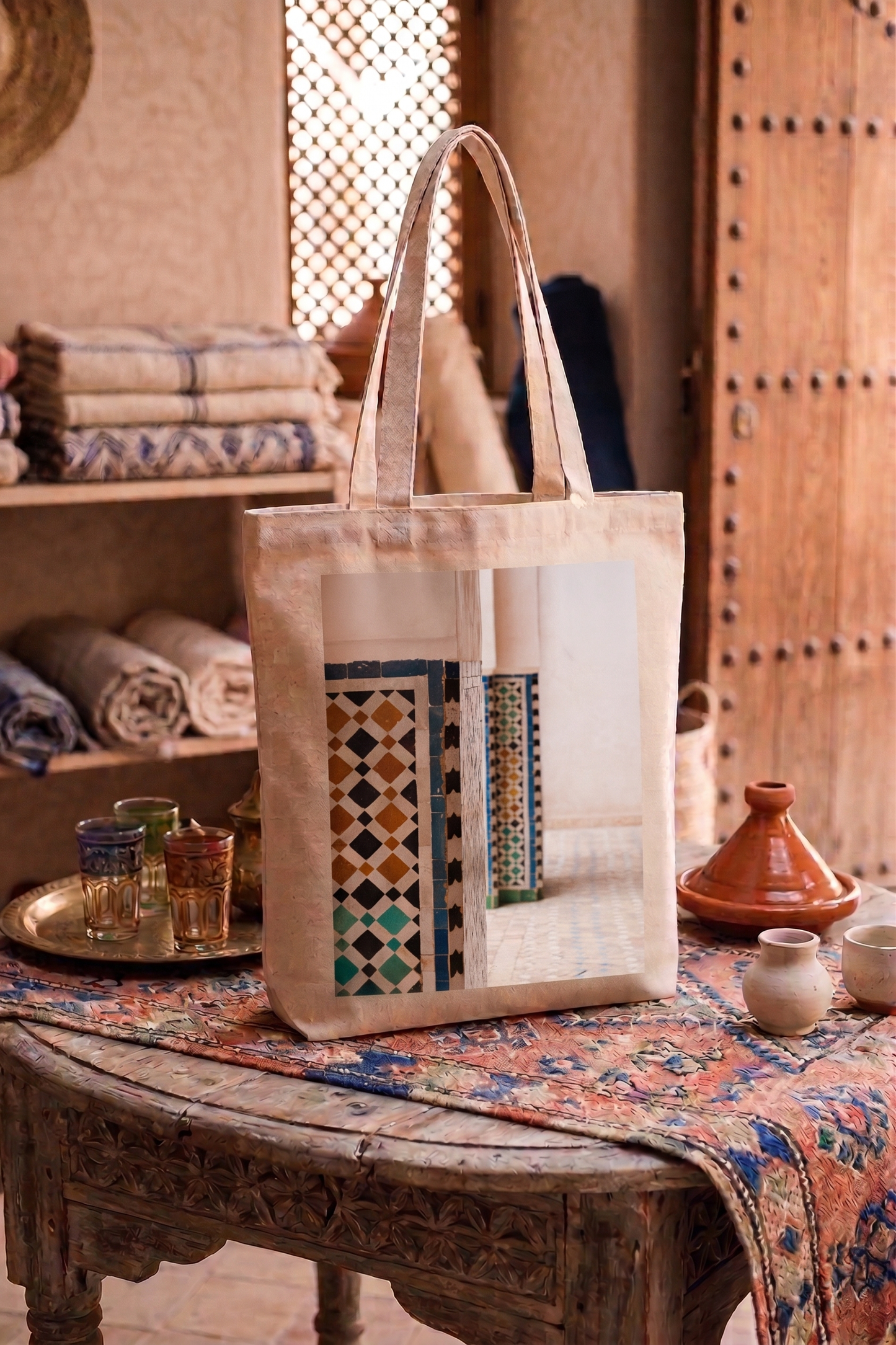 Tote Bag en coton recyclé - Collection Maroc