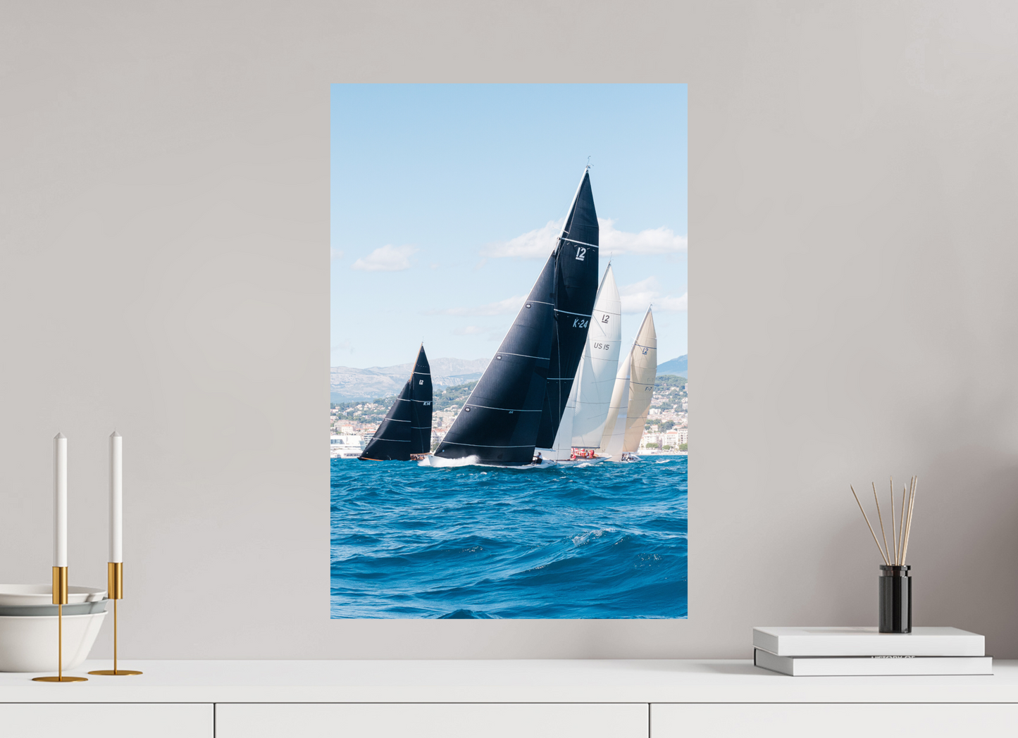 Sarah Varlet - Photo Affiche Poster - Décoration - Sailing photographie - bateau 12MJI  Régates Royales Cannes