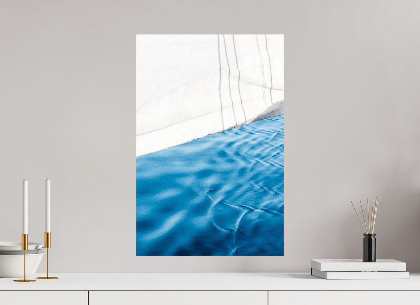 Sarah Varlet - Photo Affiche Poster - Décoration - Sailing photographie - bateau - minimalisme - voile - bleu