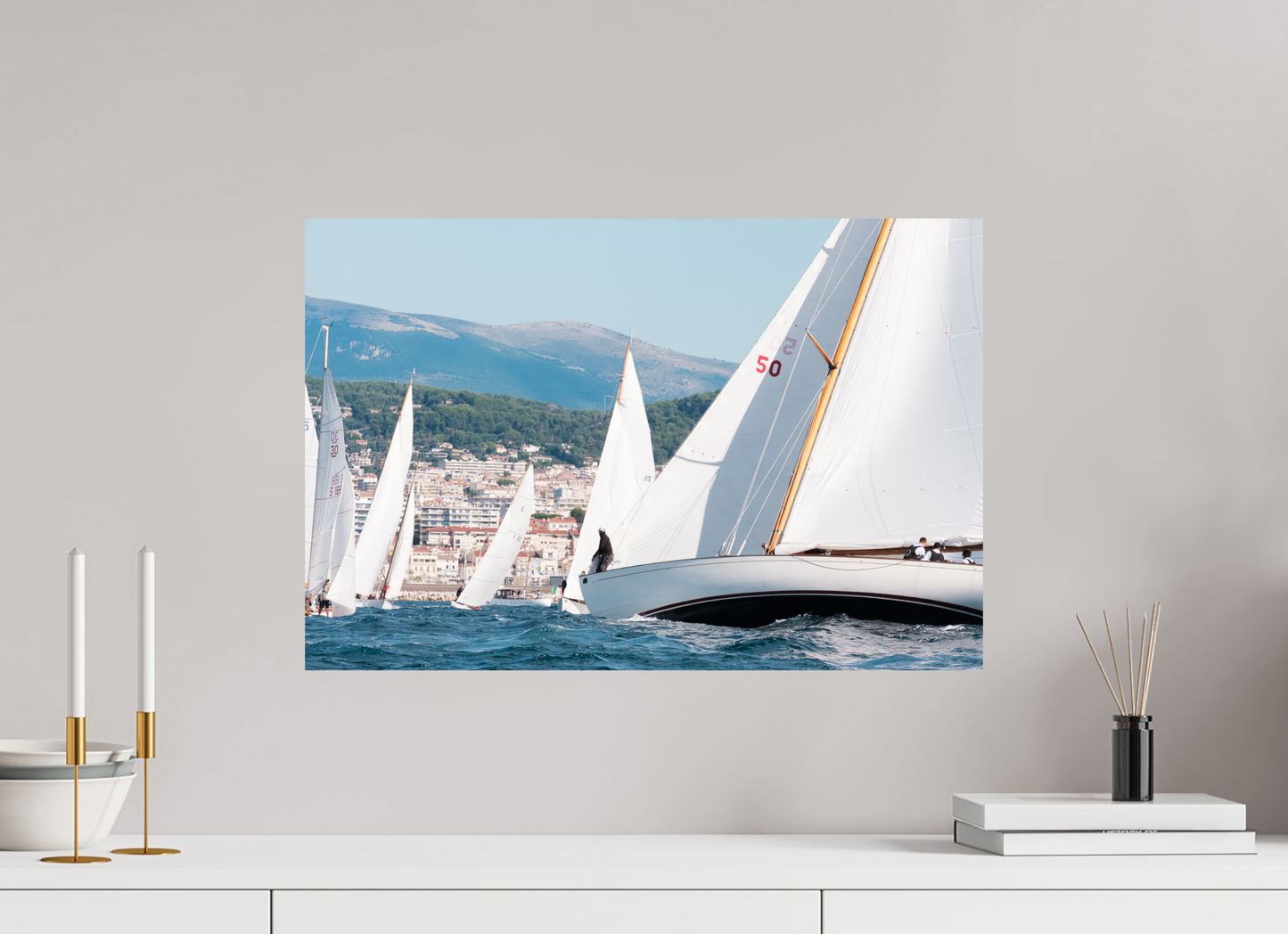 Sarah Varlet - Photo Affiche Poster - Décoration - Sailing photographie - bateau Régates Royales de Cannes
