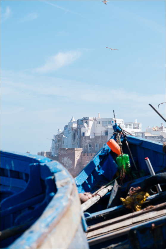 Sarah Varlet - Photo Affiche Poster - Décoration - Voyage Maroc Essaouira Medina Barque bleu