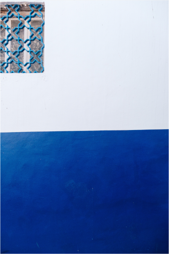 Sarah Varlet - Photo Affiche Poster - Décoration - Voyage Maroc Essaouira Medina - Bleu - Minimalisme