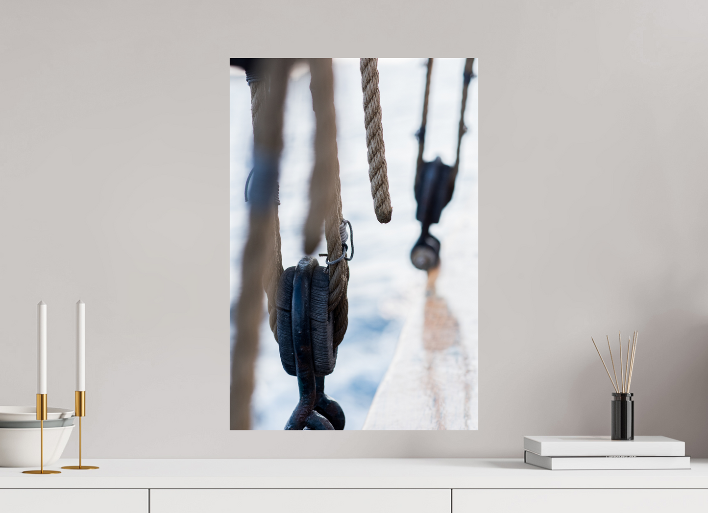 Sarah Varlet - Photo Affiche Poster - Décoration - Sailing photographie - bateau - Cordes Poulies