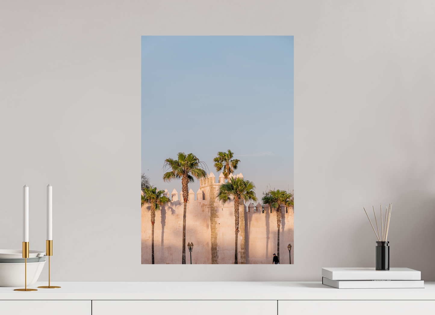 Sarah Varlet - Photo Affiche Poster - Décoration - Voyage - Maroc Rabat Kasbah des oudayas - Palmiers