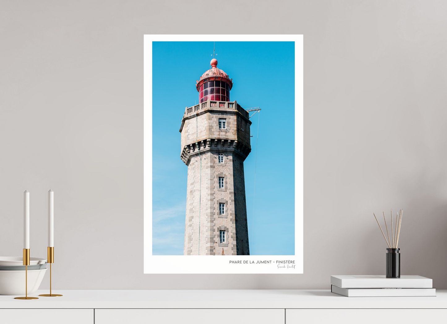 Photographie Décoration Sarah Varlet Phare de la Jument Ouessant Finistère Bretagne Mer d'Iroise