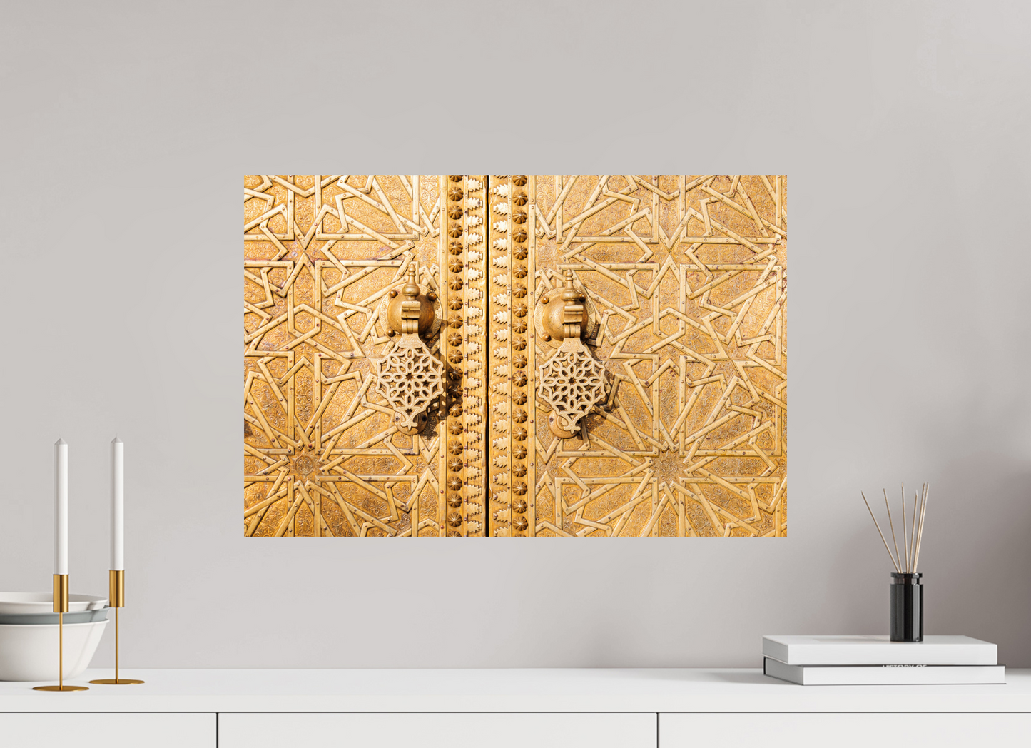 Sarah Varlet - Photo Affiche Poster - Décoration - Maroc - Voyage - Porte - Architecture - Or - Fès