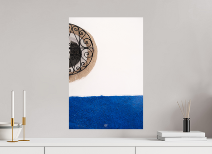 Photographe Sarah Varlet Décoration Print Affiche Poster Essaouira Maroc Rue Blanc et bleu Minimalisme