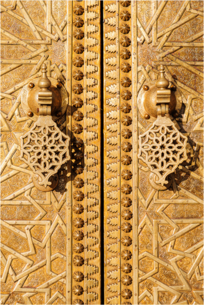 Sarah Varlet - Photo Affiche Poster - Décoration - Maroc - Voyage - Porte - Or - Fes