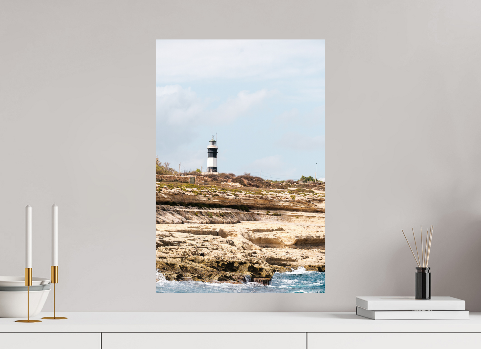 40 x 60 cm, Photo Print On Fuji Crystal DP II Phare de Marsaxlokk - Malte