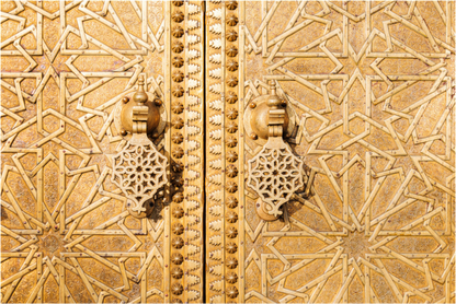 Sarah Varlet - Photo Affiche Poster - Décoration - Maroc - Voyage - Porte - Architecture - Or - Fès