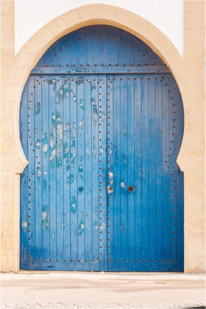 Photographie Décoration Tirage Photo Sarah VARLET Essaouira Maroc Porte Bleue