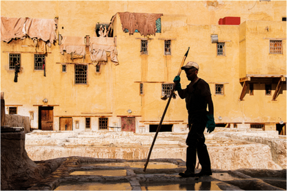 Sarah Varlet - Photo Affiche Poster - Décoration - Maroc - Voyage - Fes - Tanneur - Tannerie Chouara