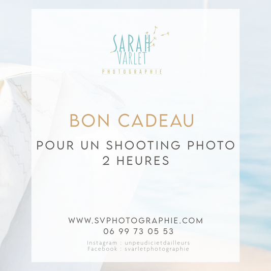 Shooting Photos 2 heures - Bon cadeau