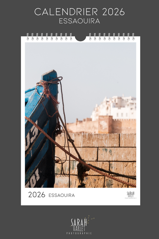 Calendrier 2026 Essaouira Maroc photographe Sarah Varlet