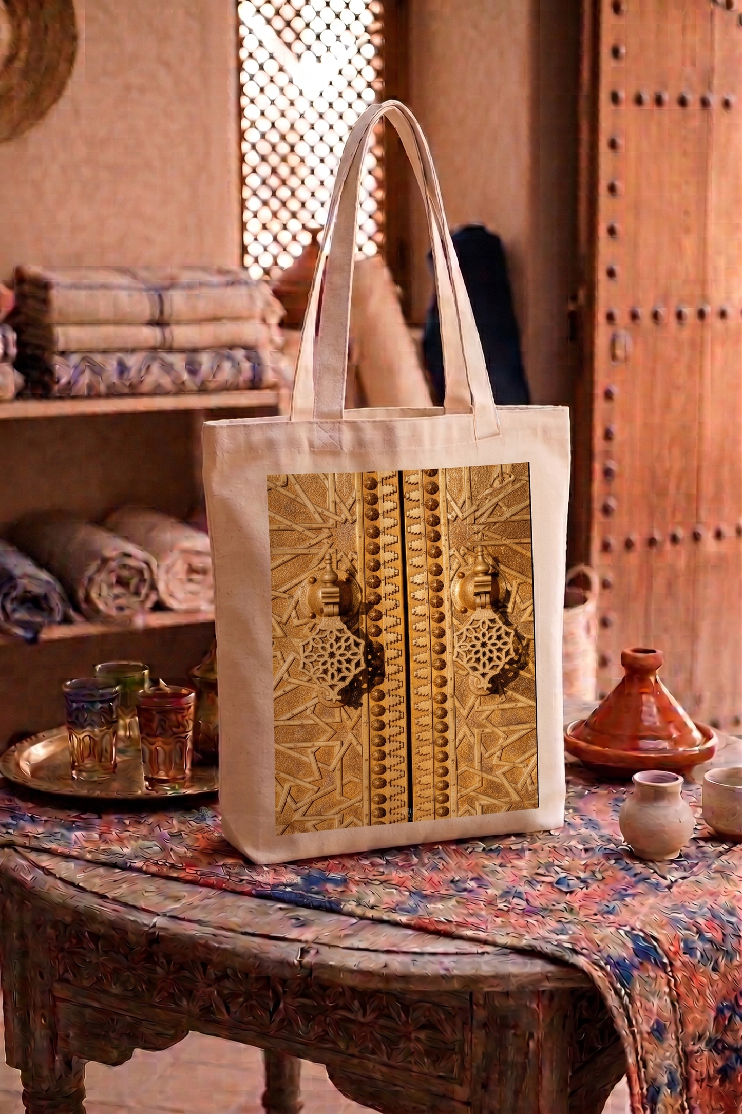 Tote Bag en coton recyclé - Collection Maroc