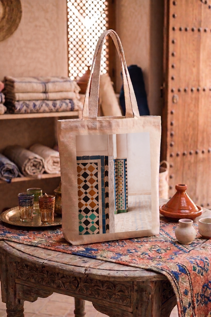 Tote Bag en coton recyclé - Collection Maroc