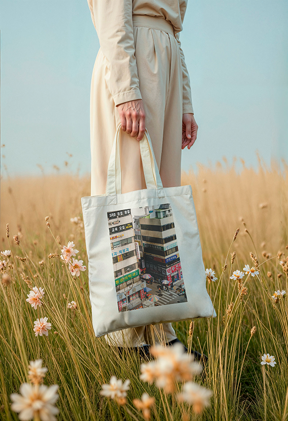 Tote Bag en coton recyclé - Collection Corée du Sud