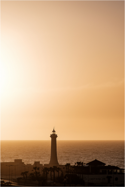 Sarah Varlet - Photo Affiche Poster - Décoration - Phare Rabat Maroc - coucher de soleil
