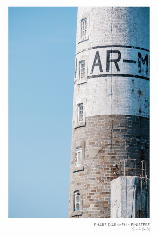 Photographie Décoration Sarah Varlet Phare d'AR-MEN Finistère Bretagne Mer d'Iroise
