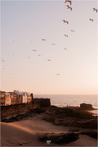 Photographe Sarah Varlet Décoration Print Affiche Poster Essaouira Maroc Coucher de soleil Medina Remparts
